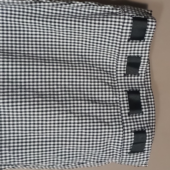 R.Q.T Black/White Checkered Long Shorts w Ribbon Weave Hem Design Size 16 - Picture 4 of 4